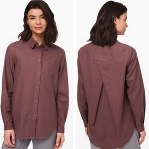 Lululemon Full Day Ahead Button-Up Long Sleeve Shirt - Size 6 (NWT)